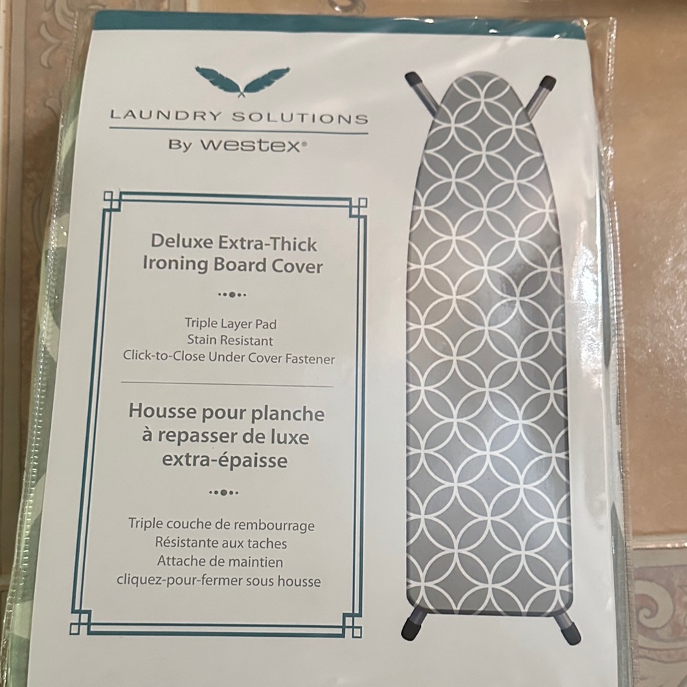 Laundry Solutions Gray Deluxe Extra-Thick Ironing Board Cover